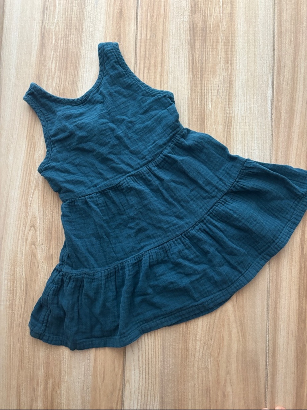 Cat & Jack Teal Blue Tiered Cotton Dress for Girls